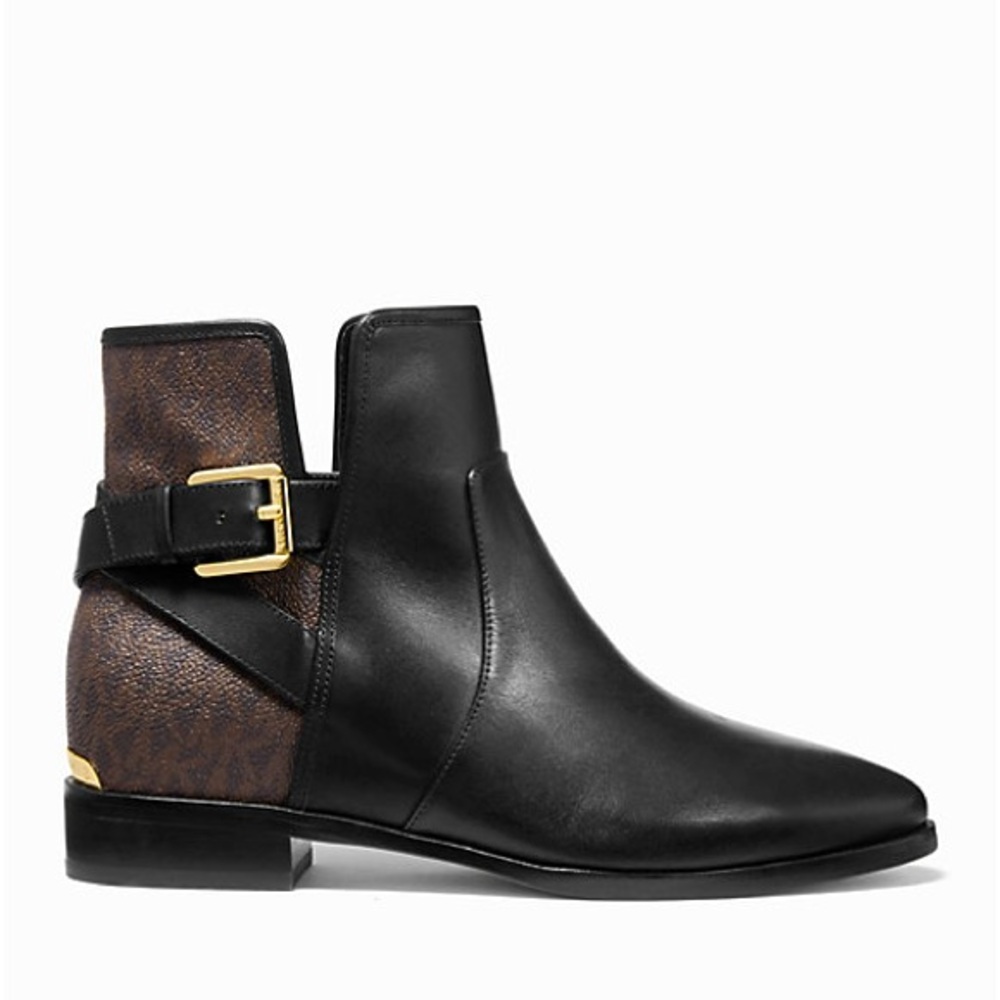 Michael Kors Salem Leather and Logo Ankle Boot